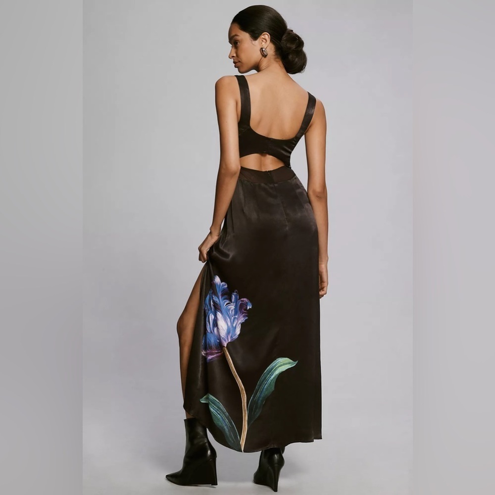 NWT By Anthropologie Sleeveless Floral Slim Maxi Dress - Picture 4 of 9